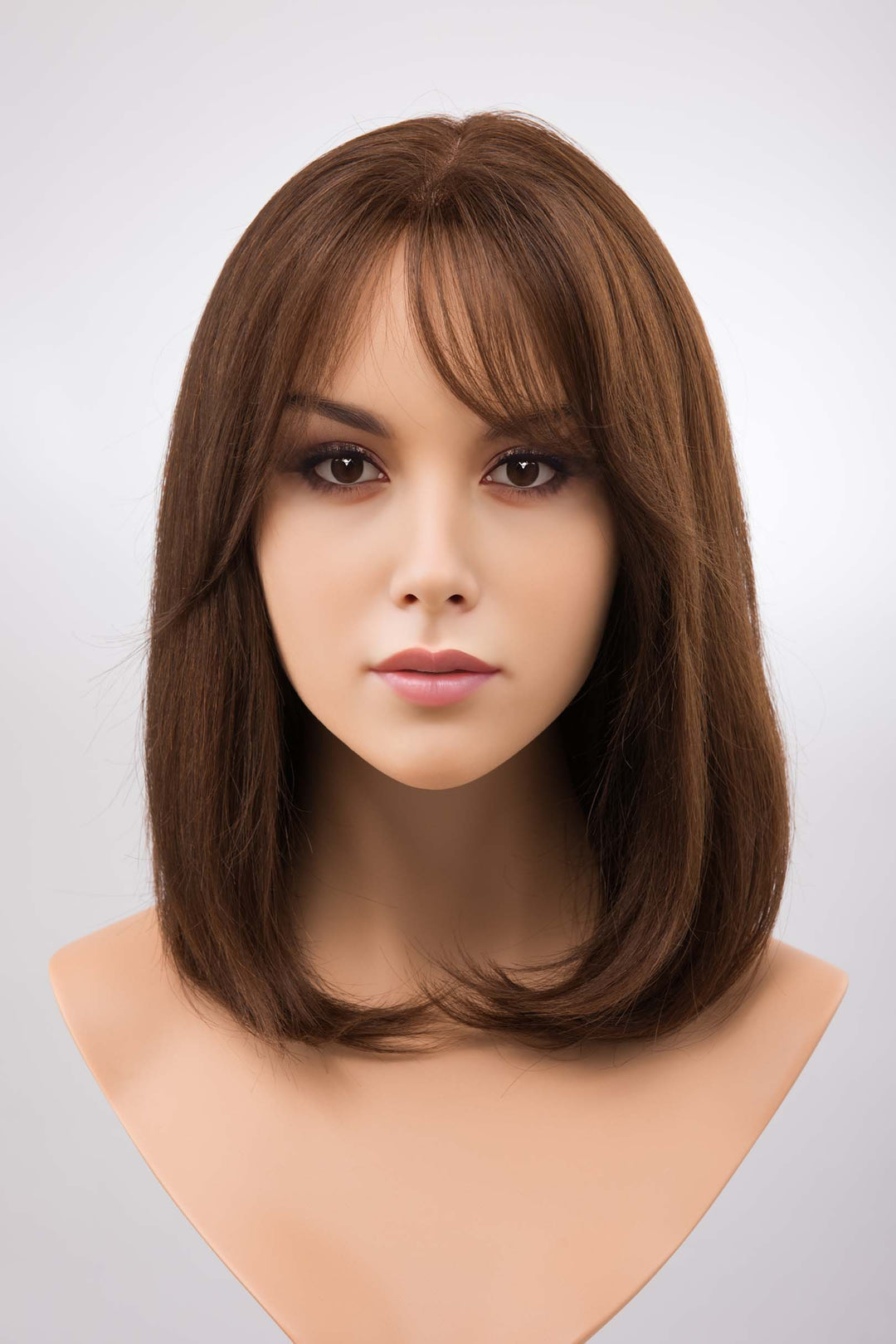 14" Straight Human Hair Lace Bob Wig with Bangs Hope