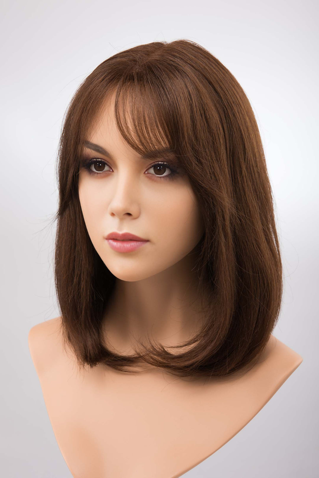 14" Straight Human Hair Lace Bob Wig with Bangs Hope