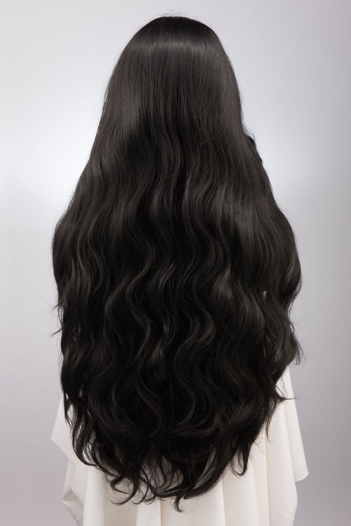 Black Wavy 13" x 6" Lace Top Synthetic Hair Wig Mabel