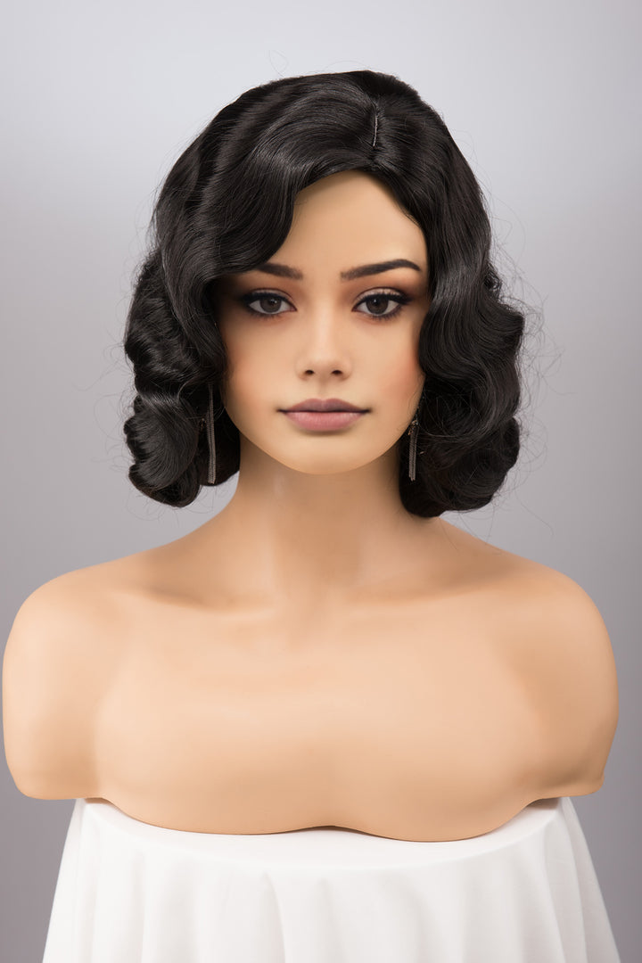 Natural Black Finger Wave Wig Mara