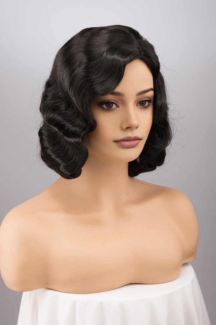 Natural Black Finger Wave Wig Mara