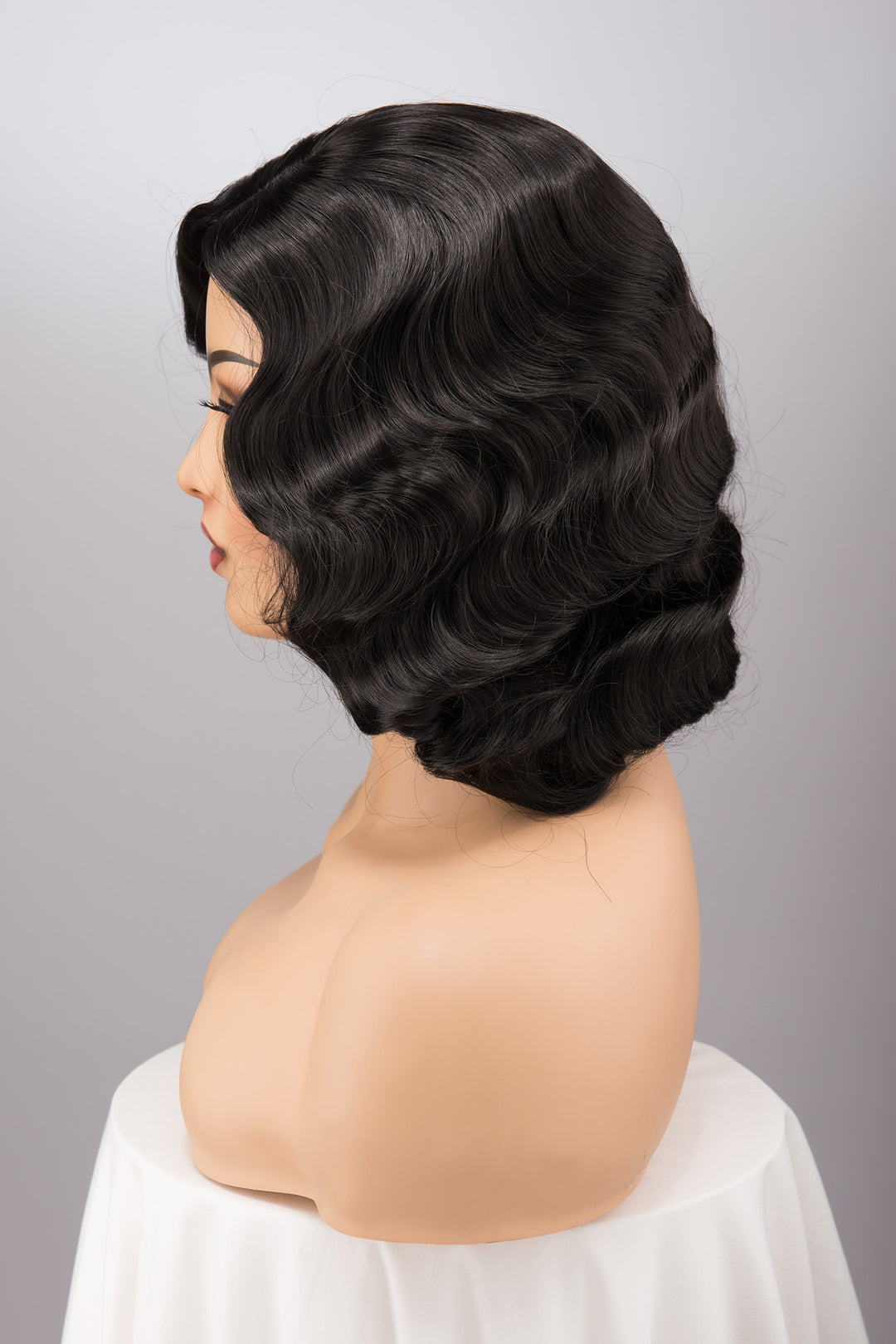 Natural Black Finger Wave Wig Mara