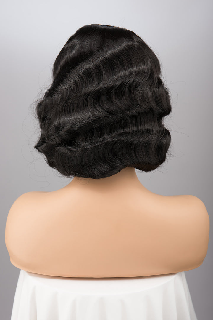 Natural Black Finger Wave Wig Mara