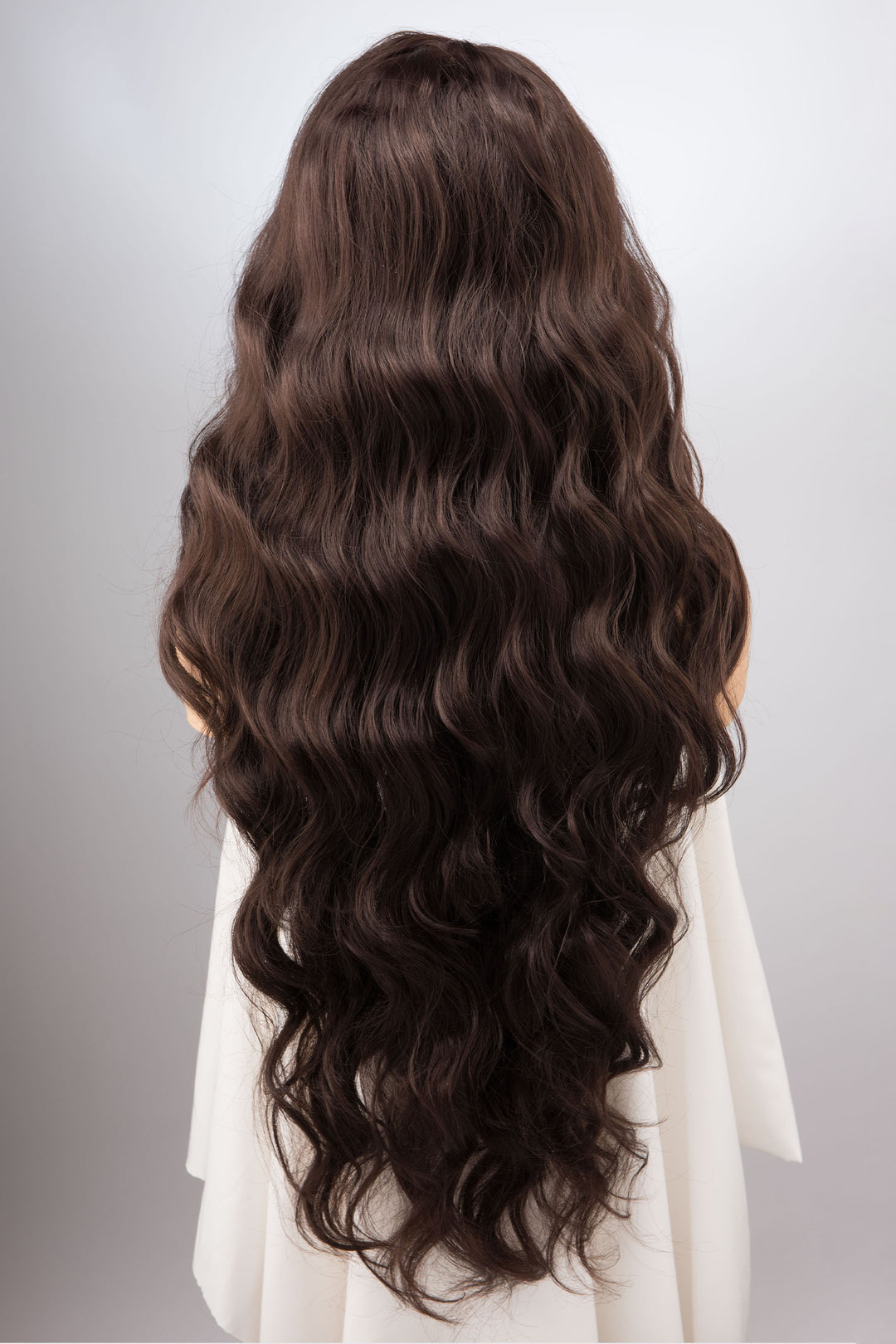 Brunette Wavy Lace Top Synthetic Wig Margaret