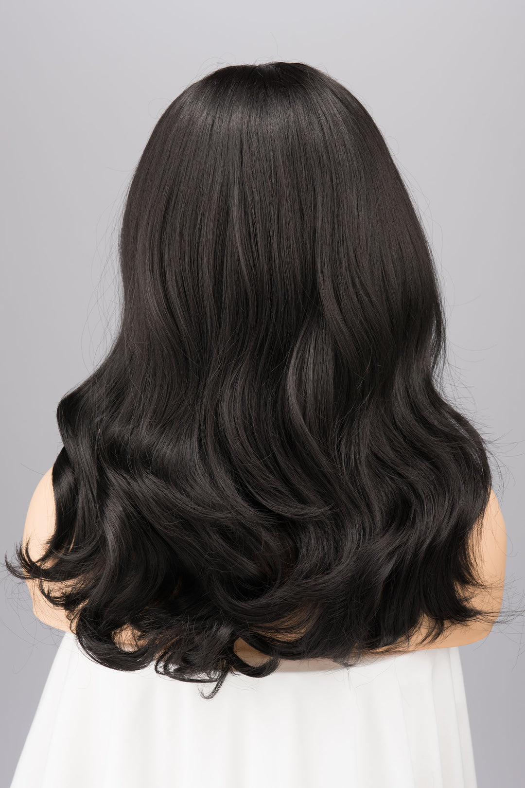 Natural Black Wavy Lace Top Synthetic Wig Maxine