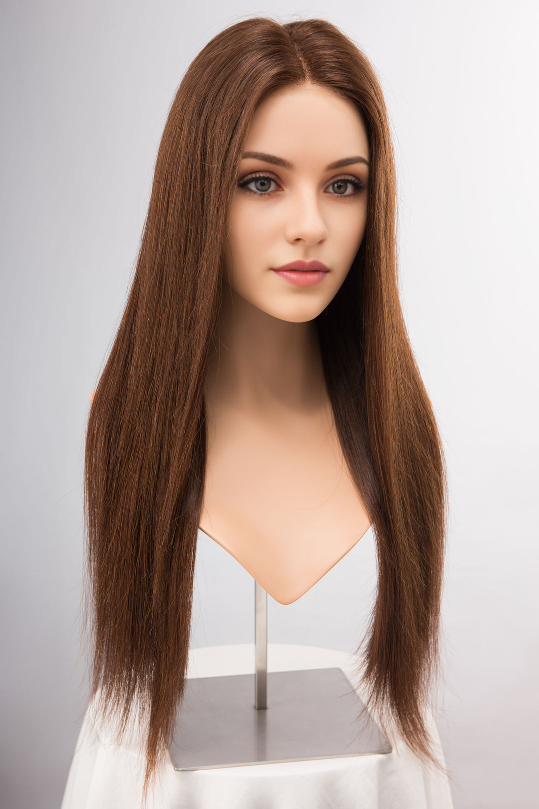 Long 22 inches Straight Natural Human Hair Lace Wig Isabella