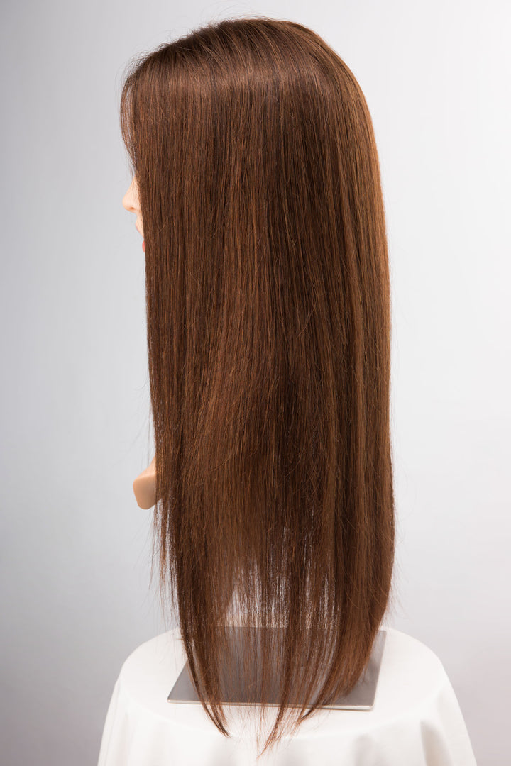 Long 22 inches Straight Natural Human Hair Lace Wig Isabella