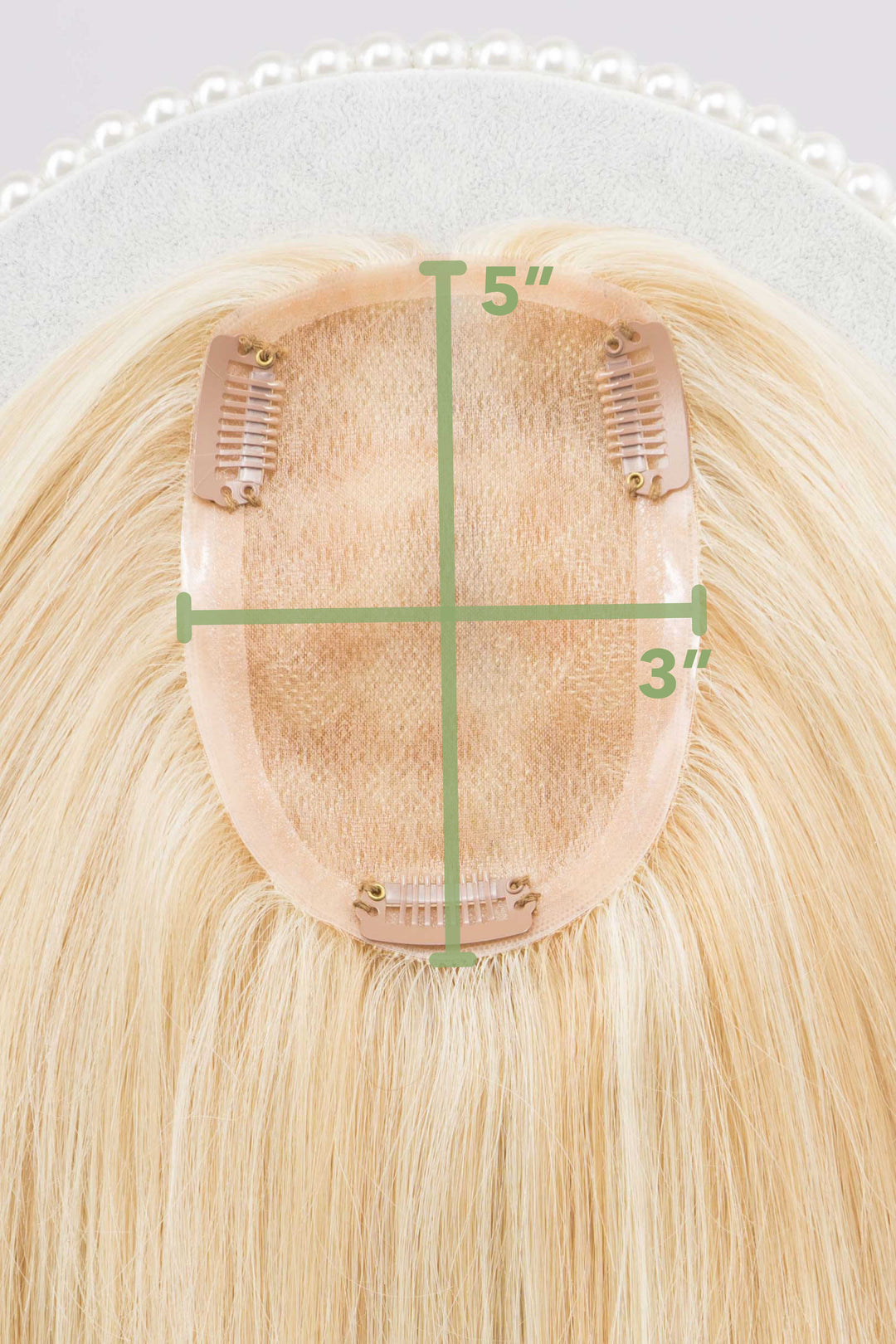 Natural Plantium Blonde European Human Hair Topper 10 Inches